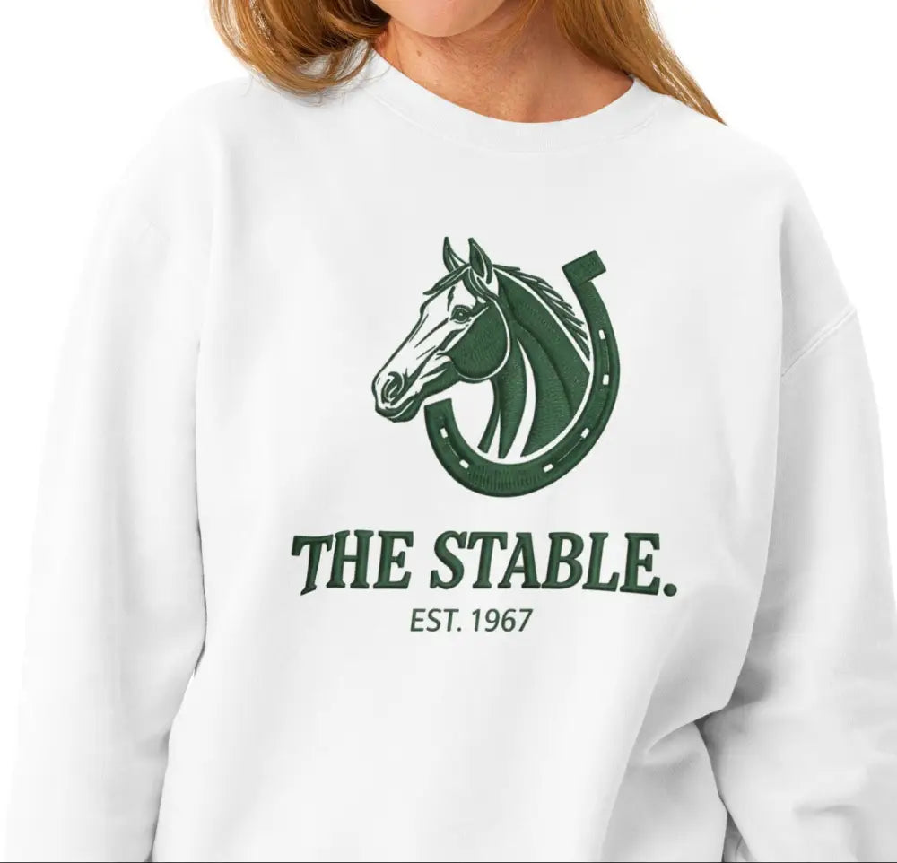 White Stable Heritage Graphic sweatshirt with horse head design