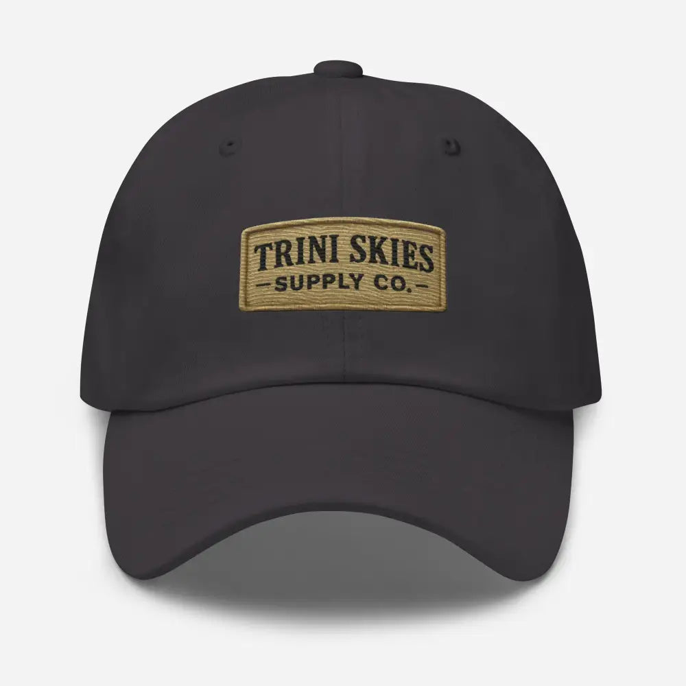 Trini Skies Heritage Patch Hat embroidered black Yupoong dad cap