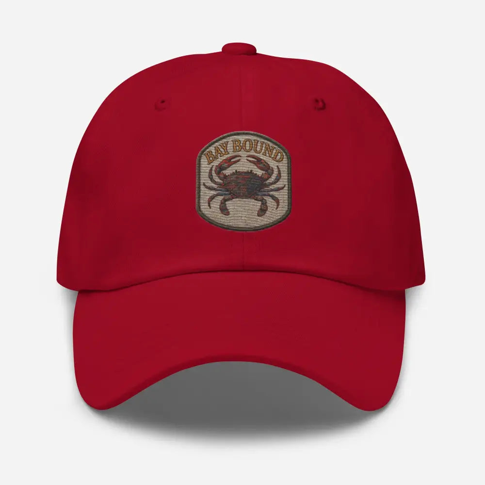 Red Bay Bound Embroidered Dad Cap with Crab Patch