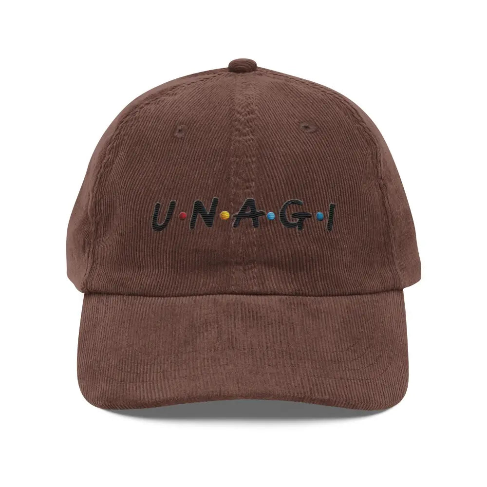 Unagi embroidered corduroy baseball cap by Trini Skies