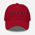 Red Unagi Embroidered Dad Hat in Friends TV Show Style