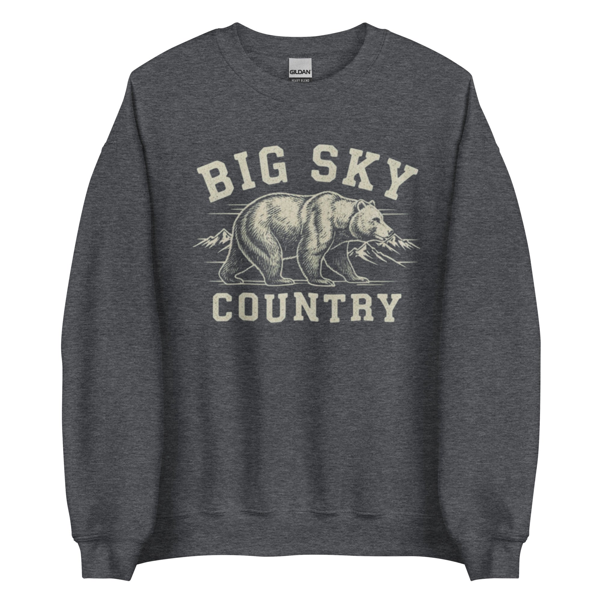 Montana crewneck sweatshirt with Big Sky bear graphic