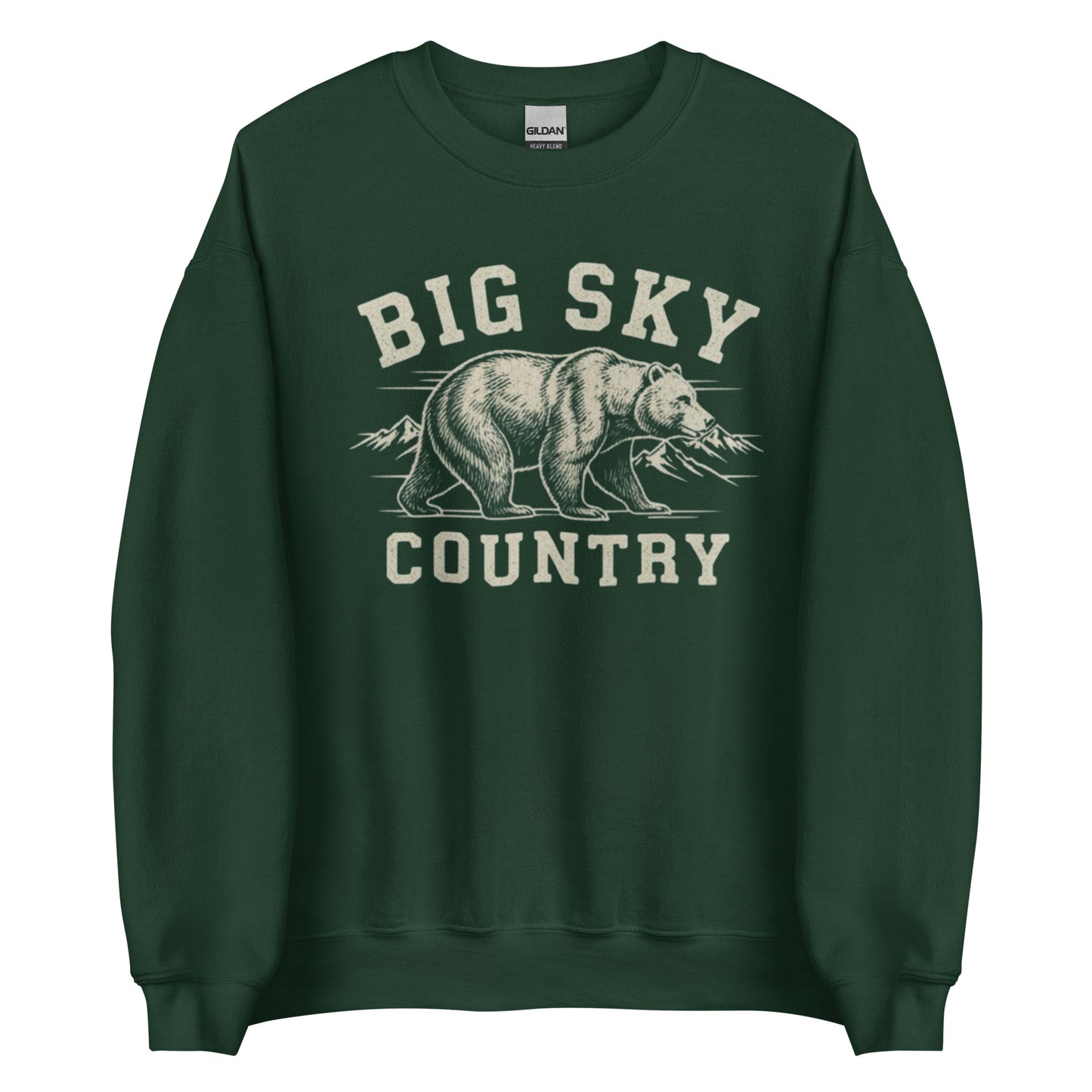 Montana crewneck sweatshirt with big sky bear graphic