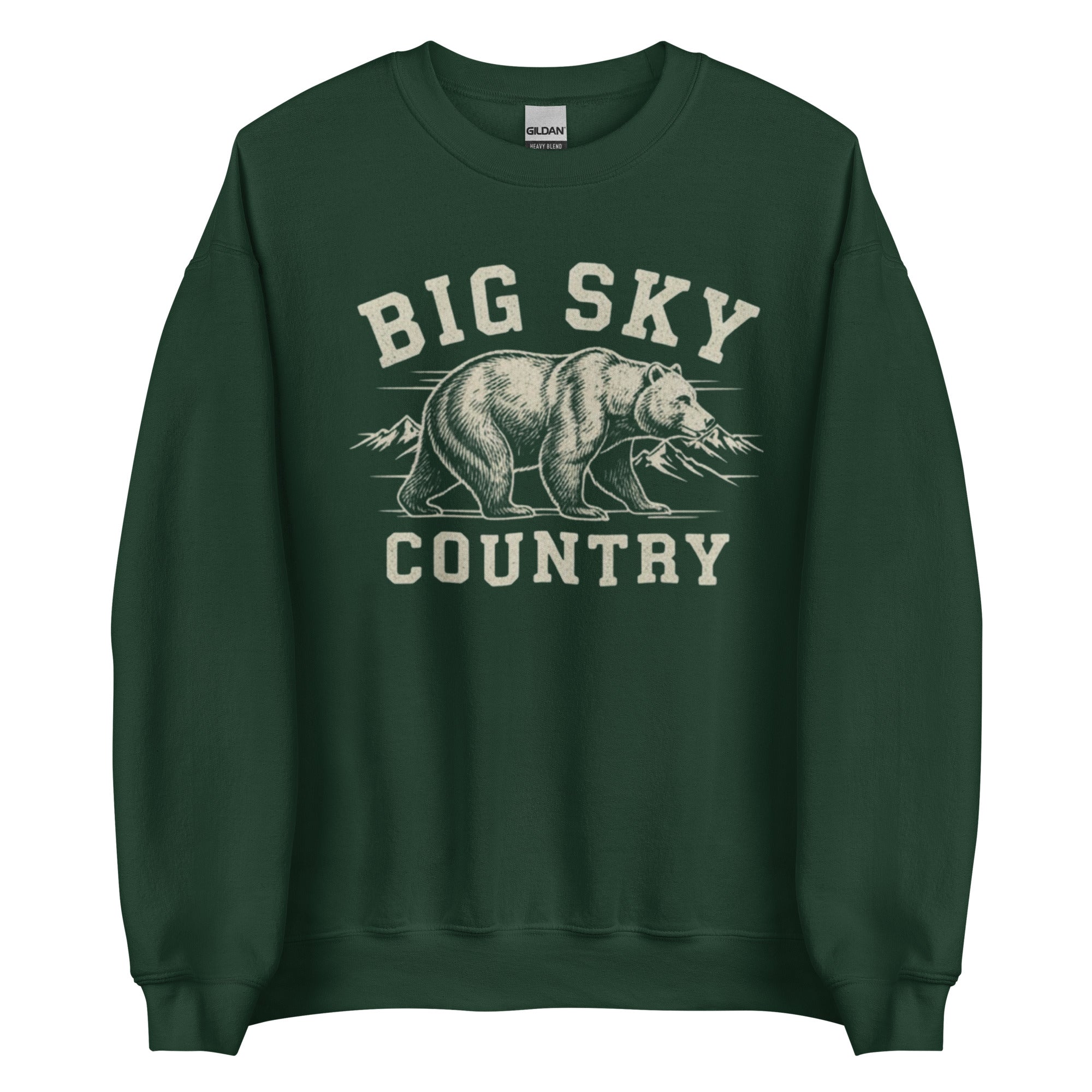 Montana crewneck sweatshirt with big sky bear graphic