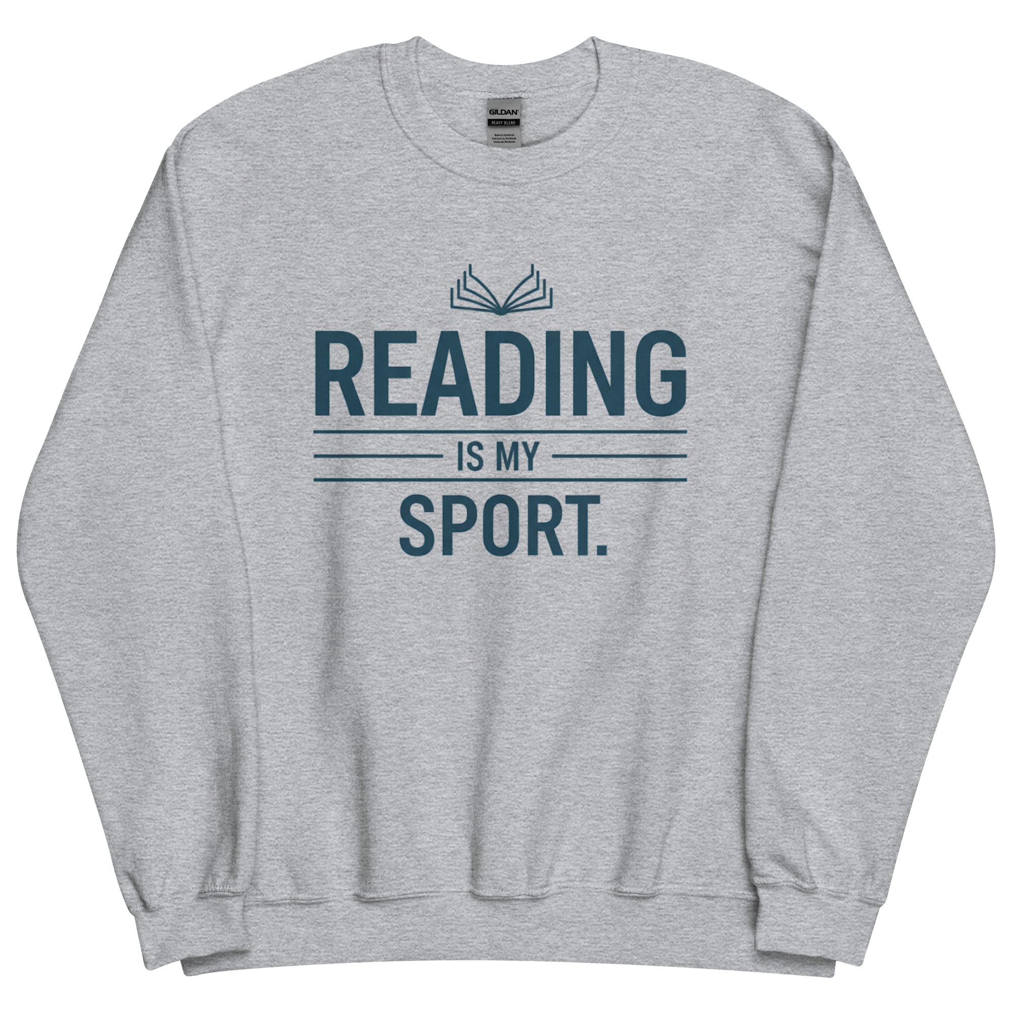 Cozy heather gray favorite sport sweatshirt for book lovers