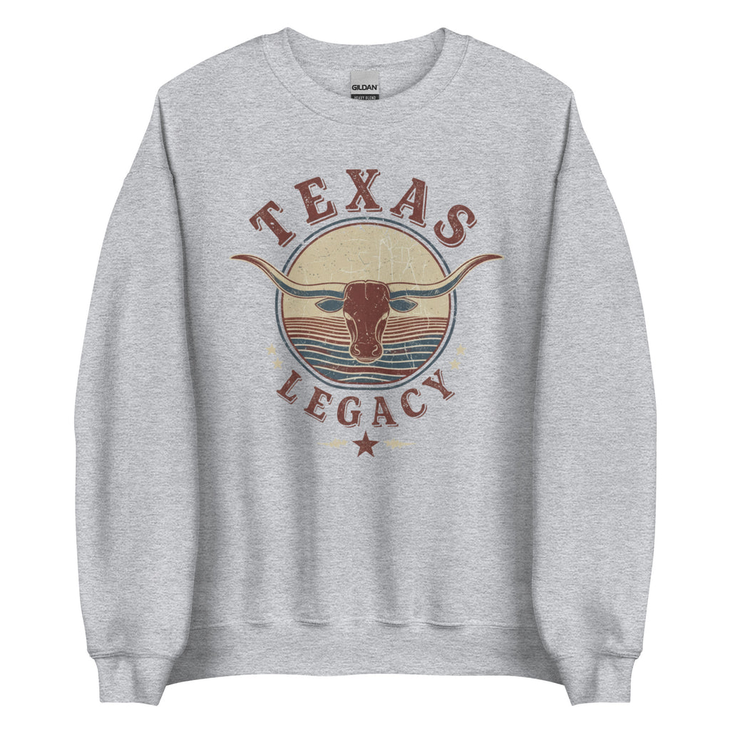 Vintage inspired Texas legacy longhorn crewneck sweatshirt
