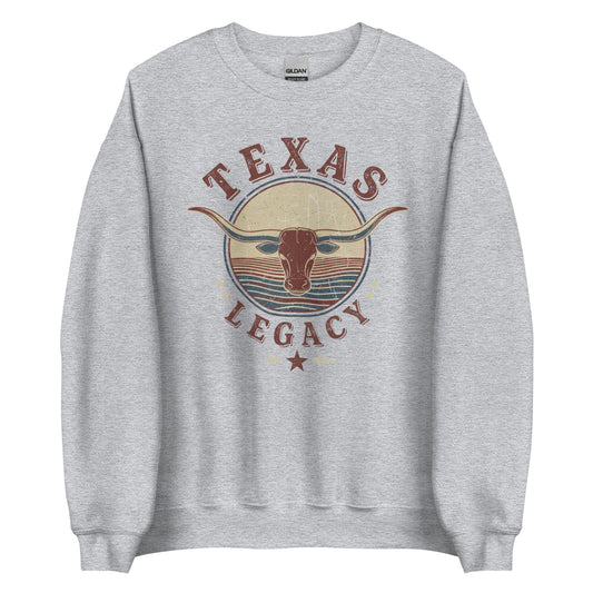 Vintage inspired Texas legacy longhorn crewneck sweatshirt