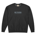 Black No Rush Embroidered Comfort Colors Unisex Sweatshirt