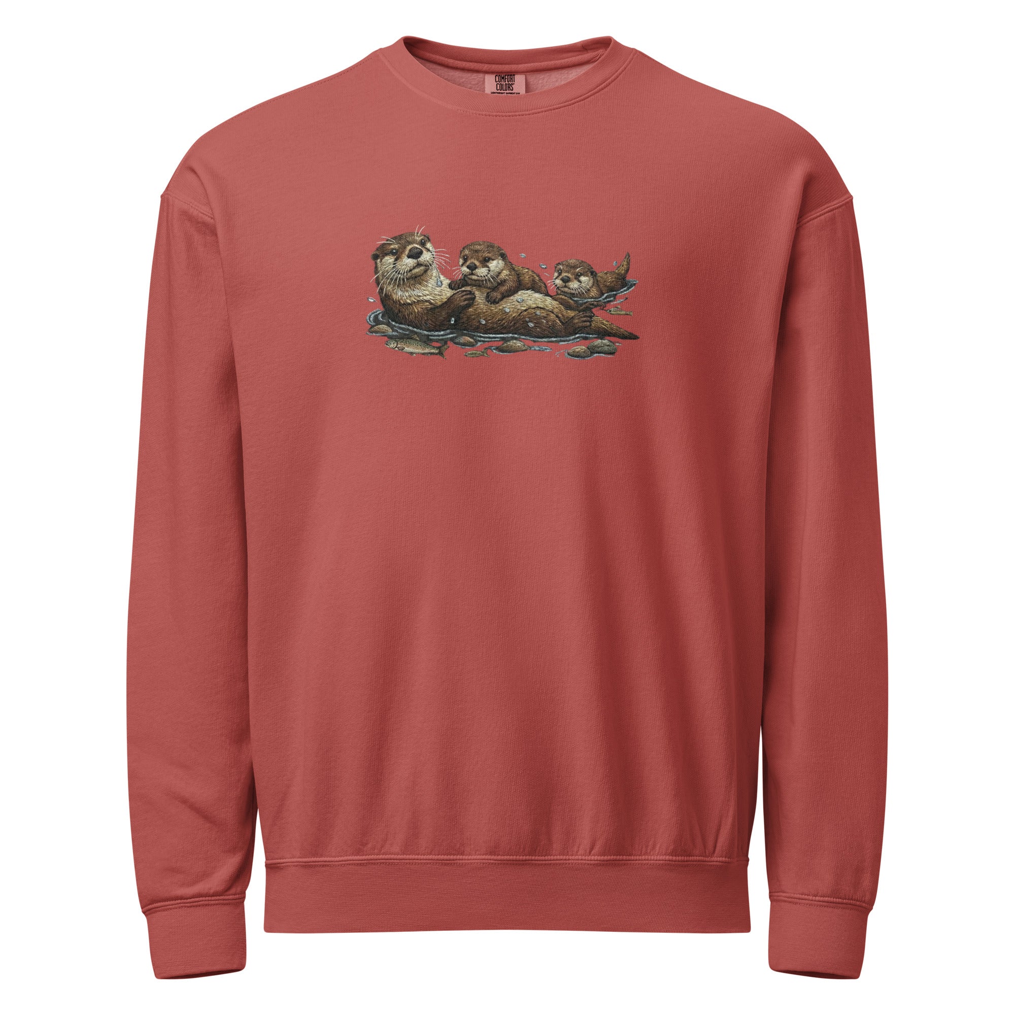 Cozy wildlife animal otter sweatshirt family crewneck design