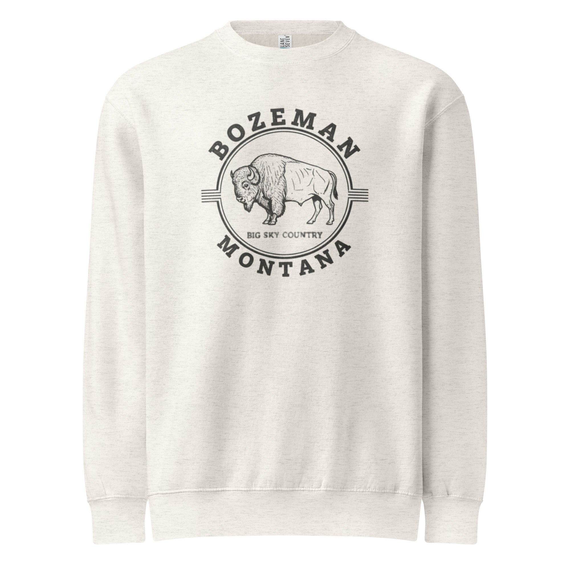 Bozeman Montana bison crewneck sweatshirt in Big Sky style