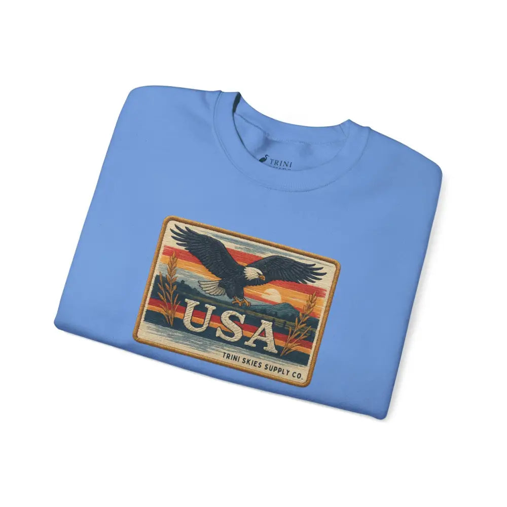 Trini Skies Supply eagle sunset patch graphic t-shirt