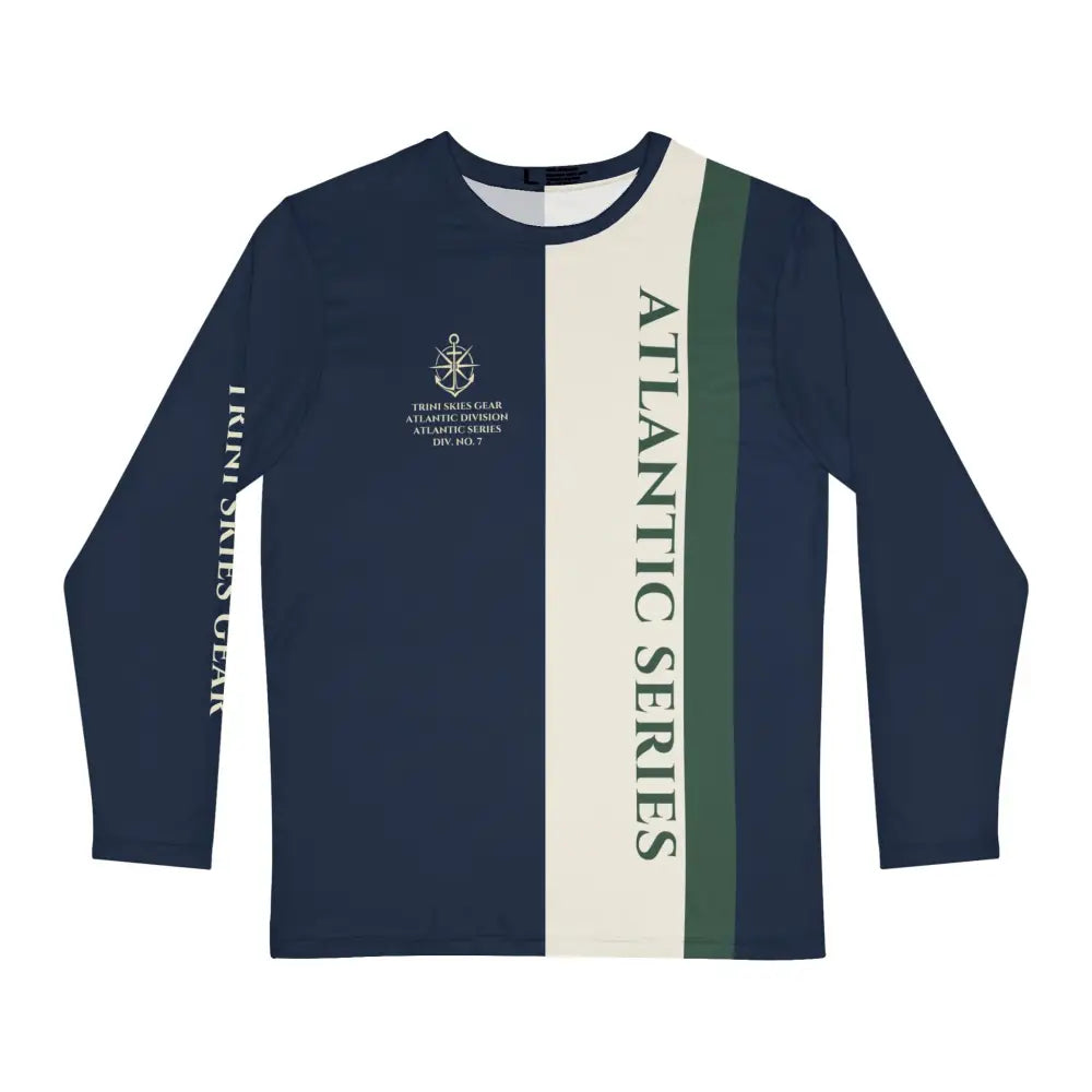 USA Series Long Sleeve Fishing Shirt in navy, cream, green by Trini Skies