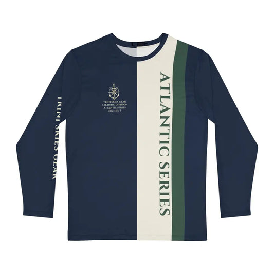 USA Series Long Sleeve Fishing Shirt in navy, cream, green by Trini Skies