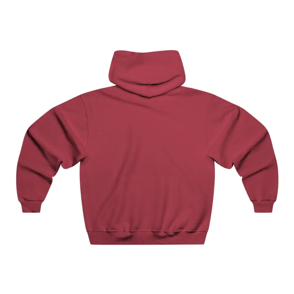 Maroon valor skull hoodie with relaxed fit, ribbed cuffs, and a striking skull graphic