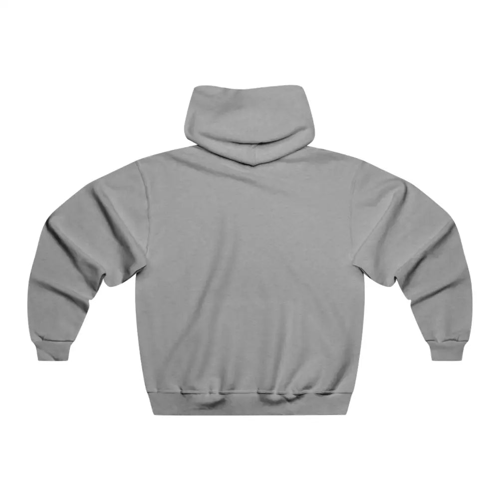 Gray crew neck hooded sweatshirt with striking skull graphic from Valor Skull Hoodie collection