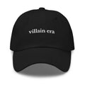 Villain Era Embroidered black baseball cap by Trini Skies