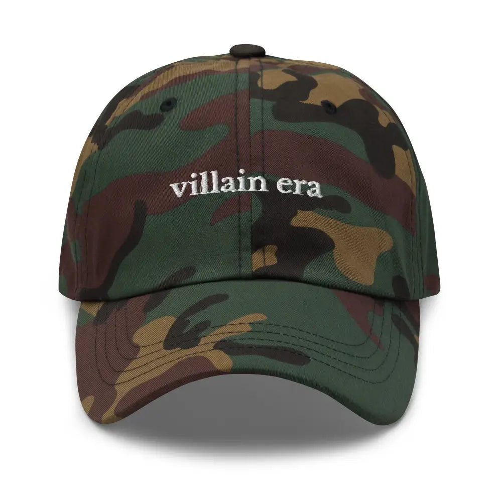 Villain Era Embroidered Camo Print Dad Hat by Trini Skies