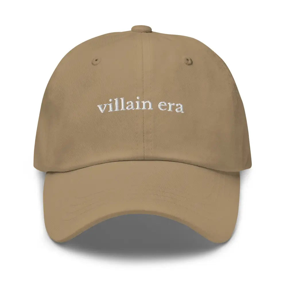 Villain Era Embroidered Tan Baseball Cap