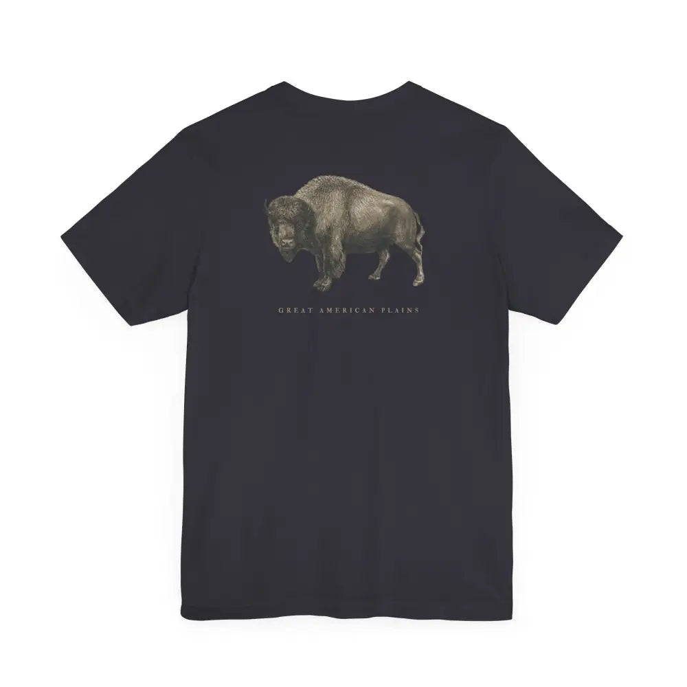 Dark gray vintage bison graphic tee from Trini Skies Supply