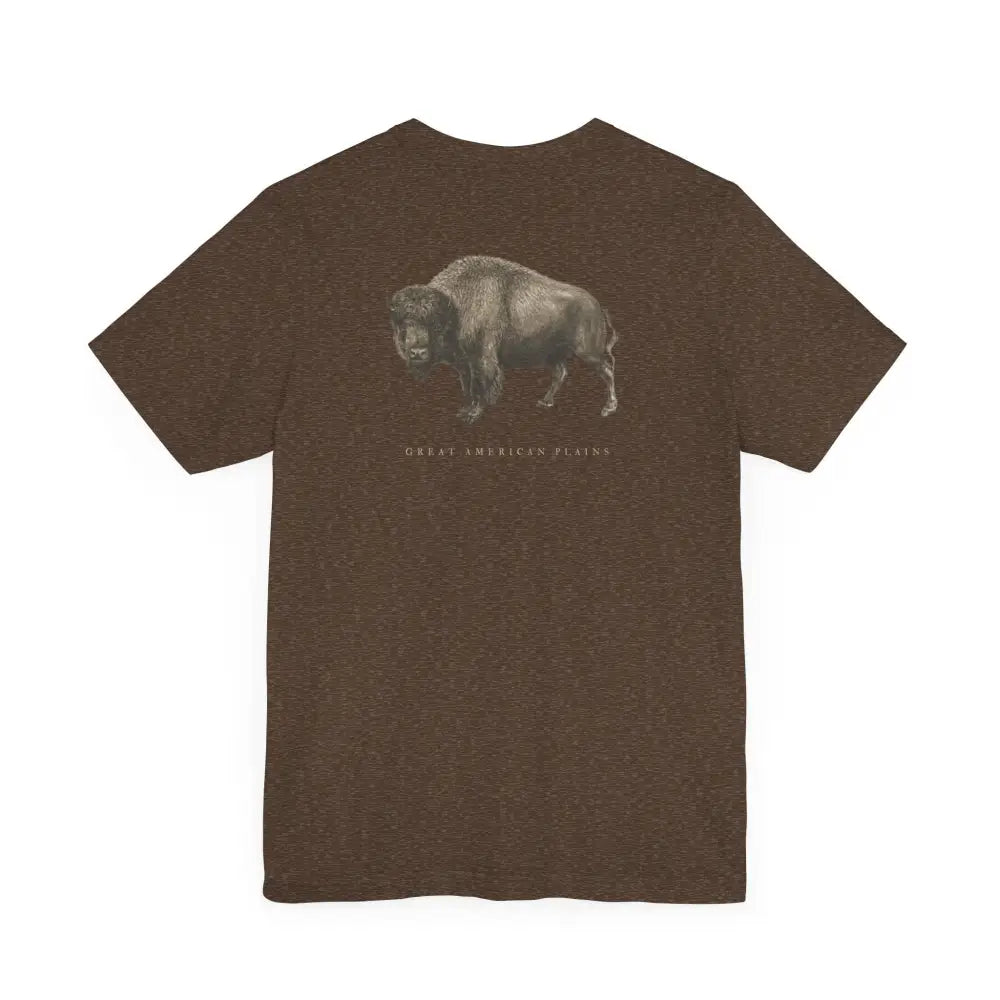 Brown Vintage Bison Graphic T-Shirt from Trini Skies Supply
