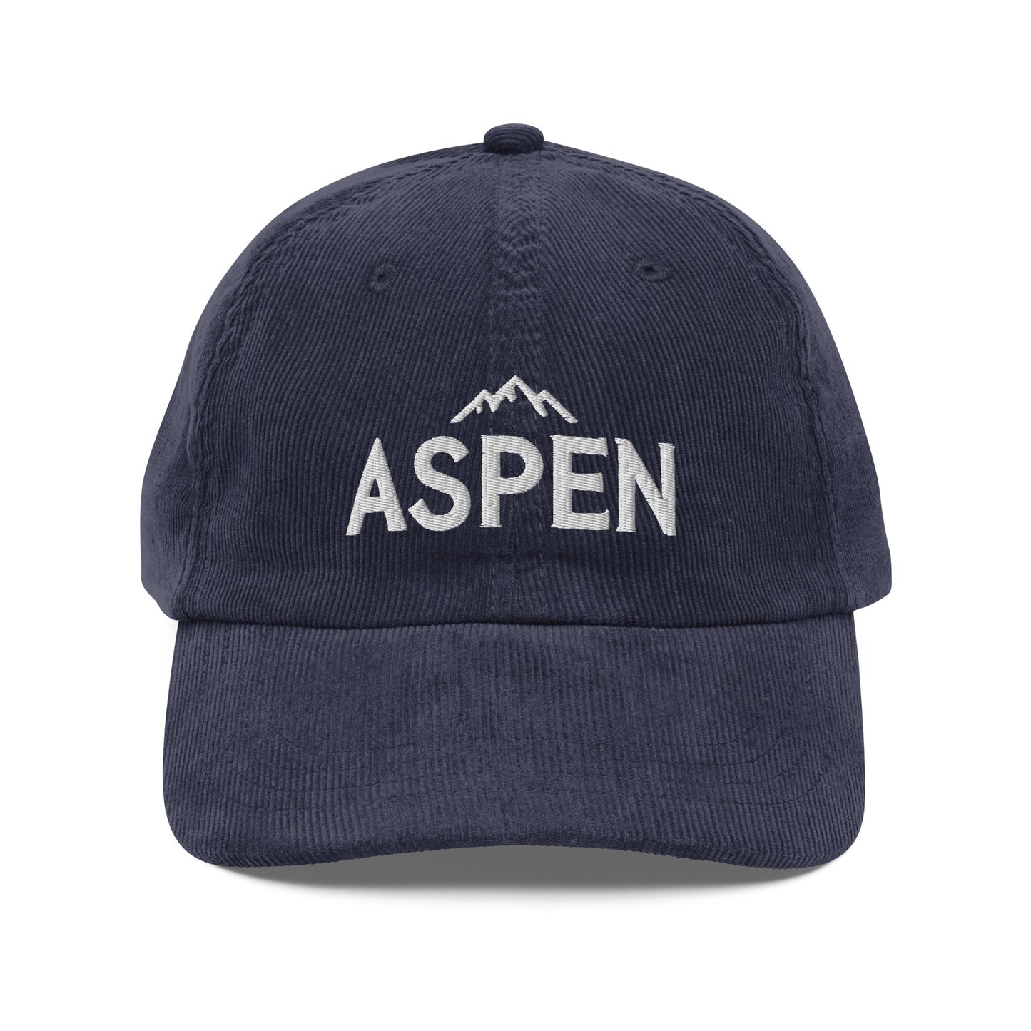 Aspen Vintage Embroidered Corduroy Cap, Adjsutable low Profile Cap