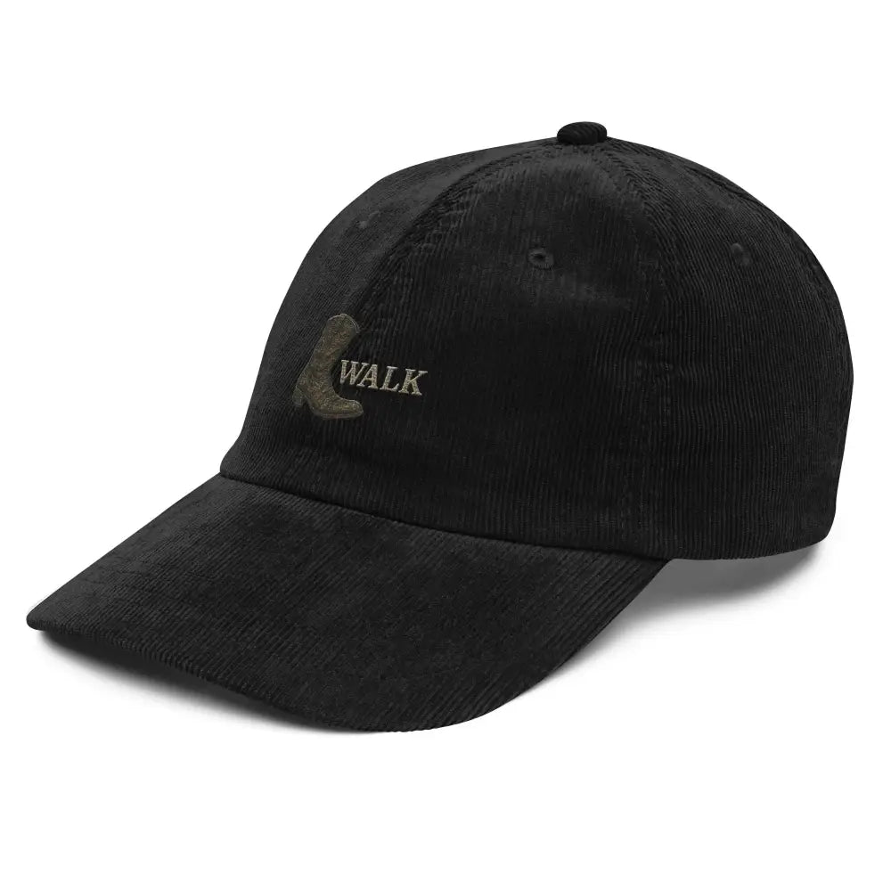 Vintage outlaw-inspired dad cap with embroidered boot and WALK