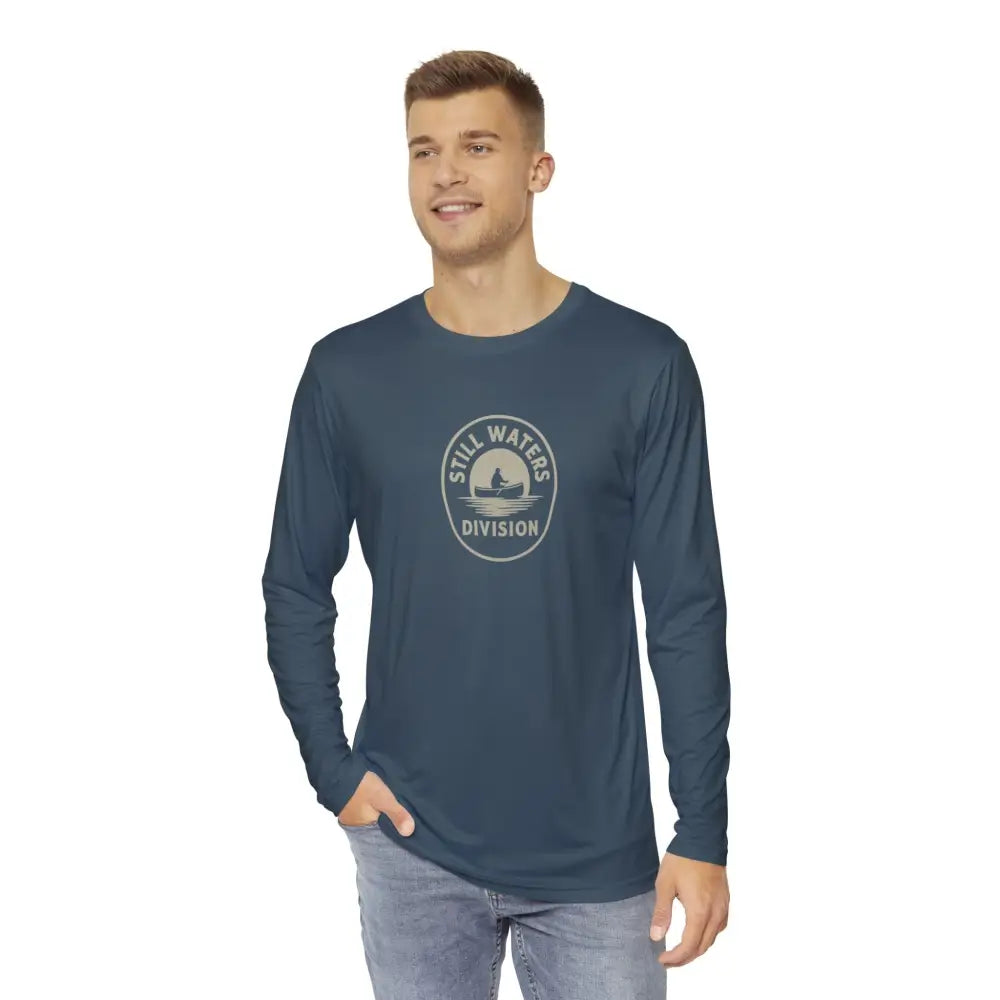 Trini Skies Gear Waters Division long sleeve fishing shirt in dark blue