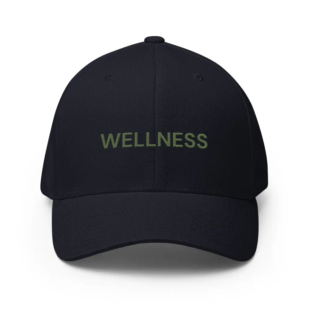 Black wellness embroidered flexfit hat by Trini Skies Supply
