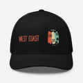 Black mesh-back Los Angeles embroidered trucker hat