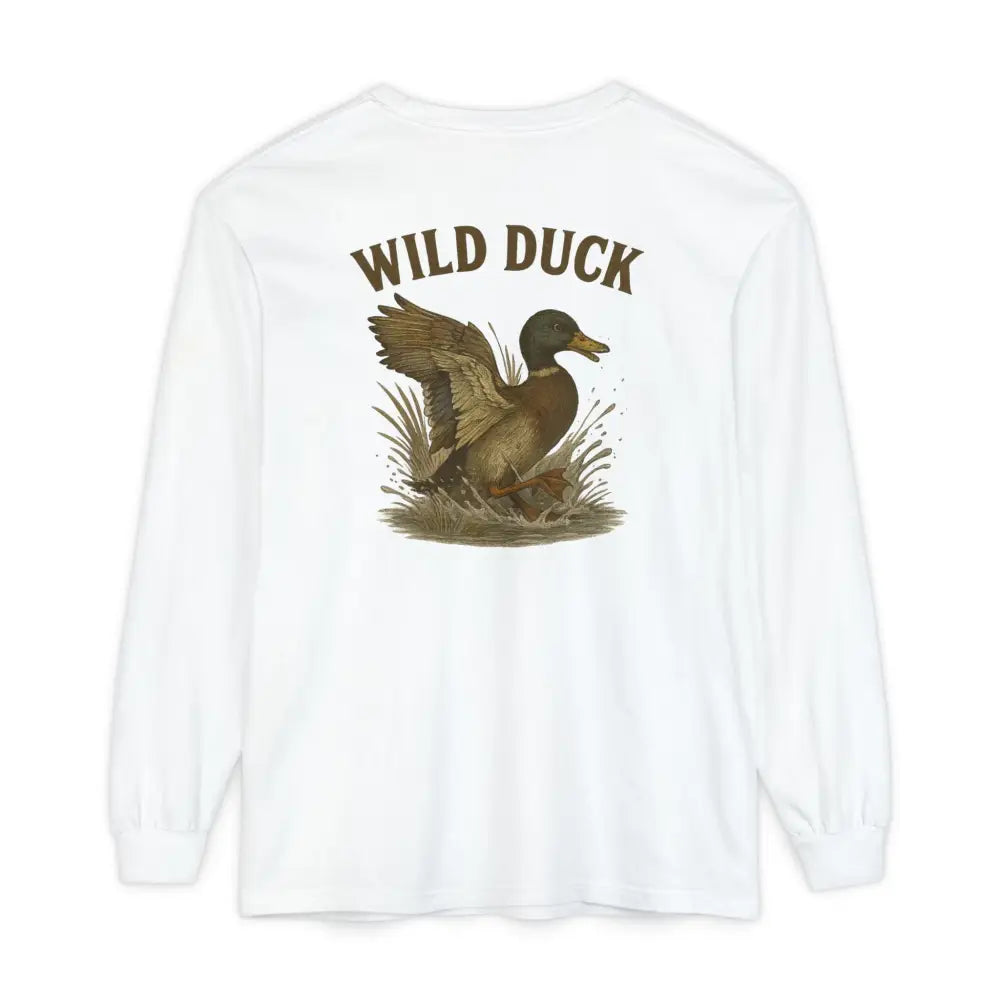 Trini Skies Supply vintage outdoor spirit white long-sleeve duck tee
