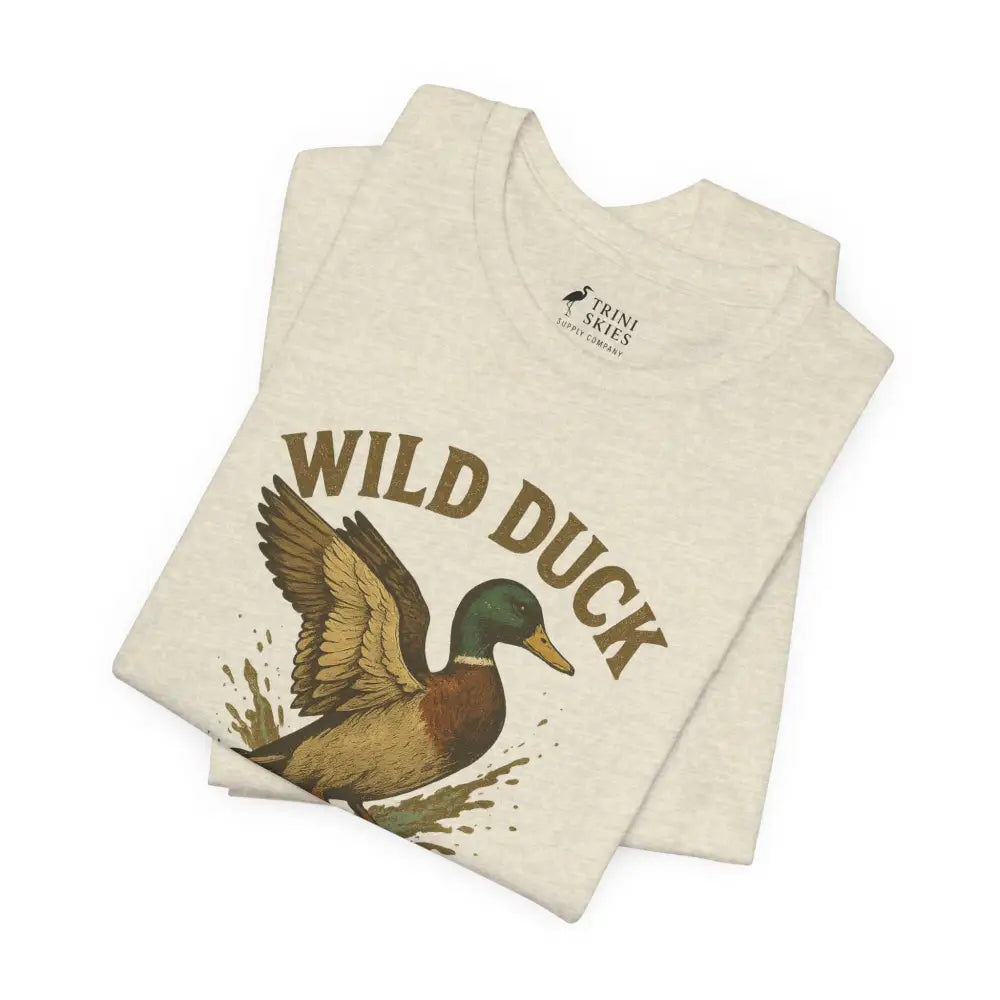 Cream Trini Skies wild duck shirt with mallard graphic