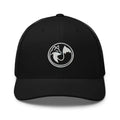 Wild Fox Embroidered black mesh-back trucker hat with fox logo