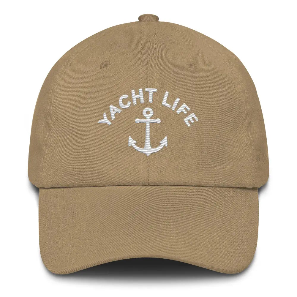 Trini Skies Yacht Life embroidered dad hat with anchor