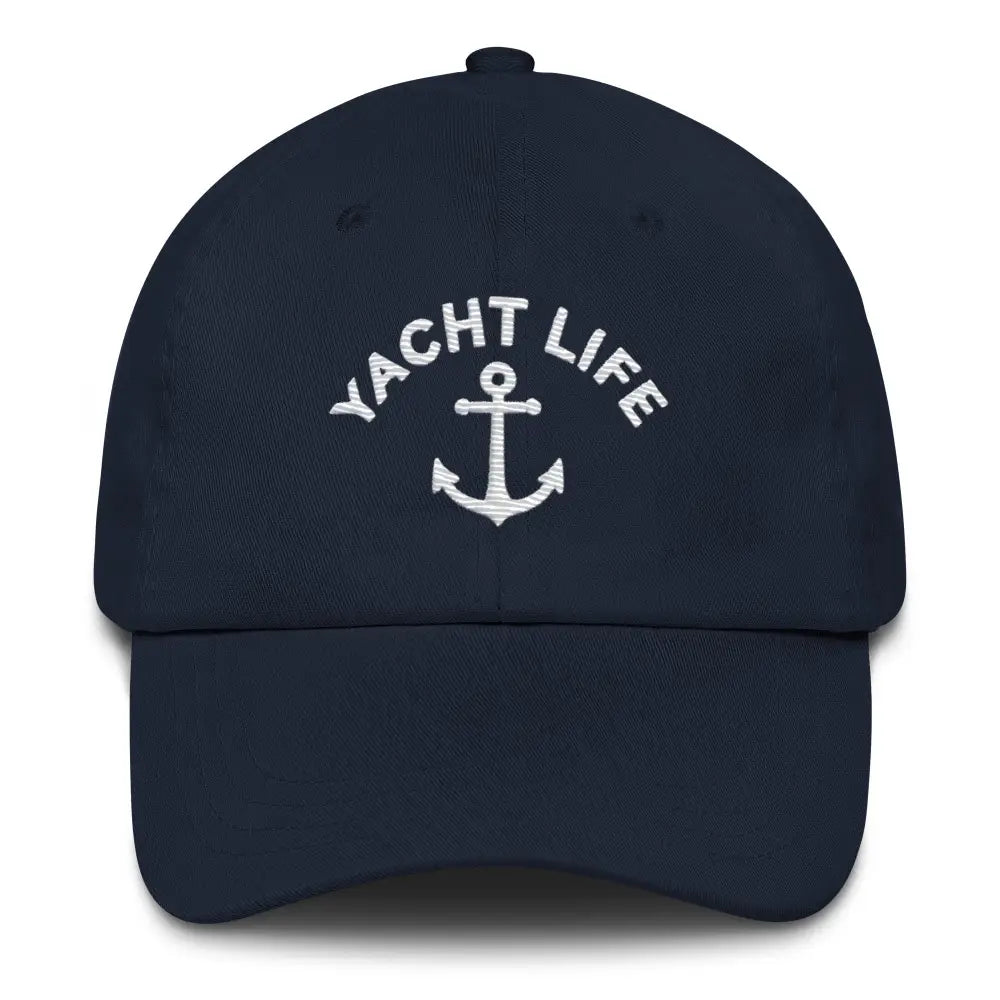 Trini Skies Yacht Life Embroidered Dad Hat with Anchor