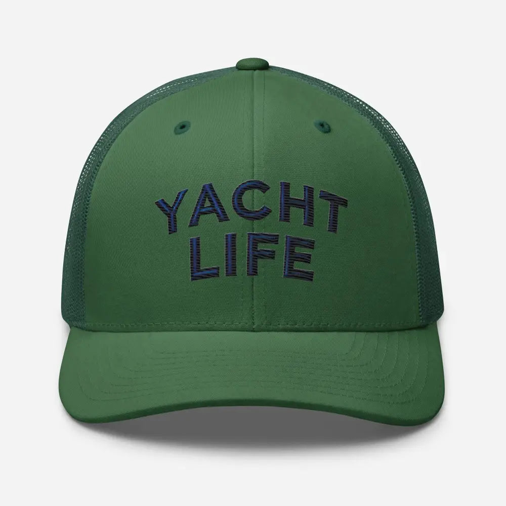 Trini Skies embroidered corduroy yacht life trucker hat