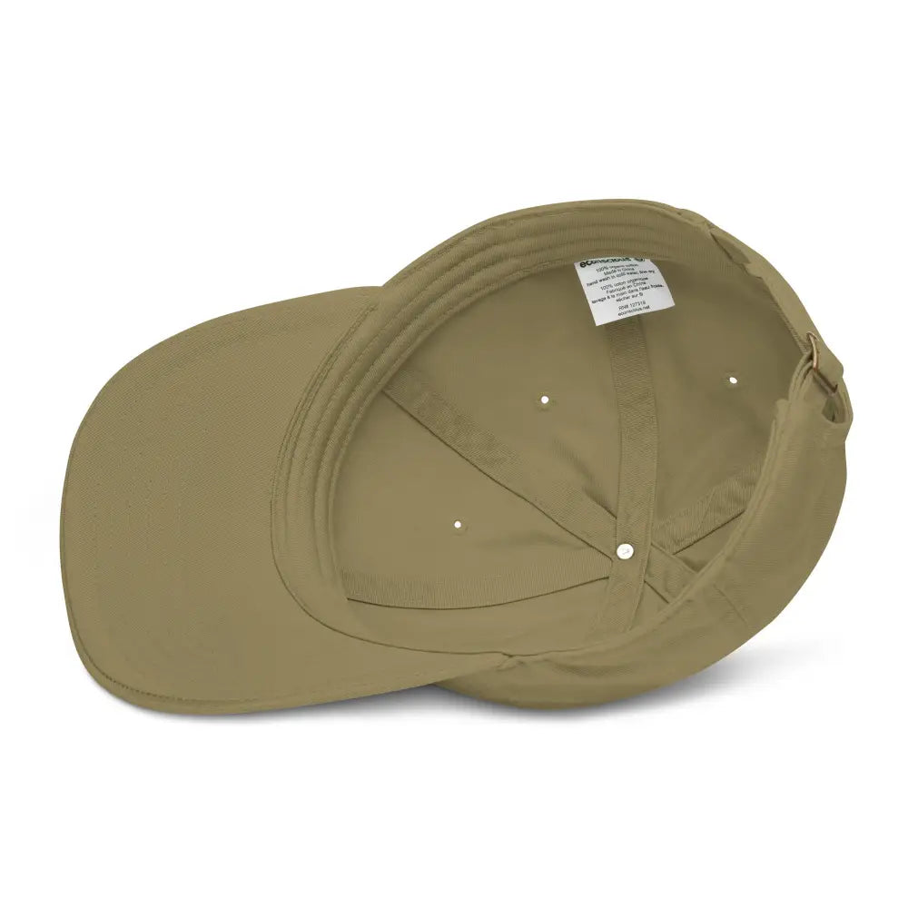 Upside-down Yellowstone Mountain Embroidered Hat made of organic cotton camping unstructured cap with adjustable strap