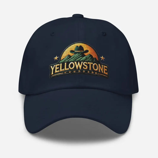 Yellowstone National Park embroidered corduroy cap in dark blue