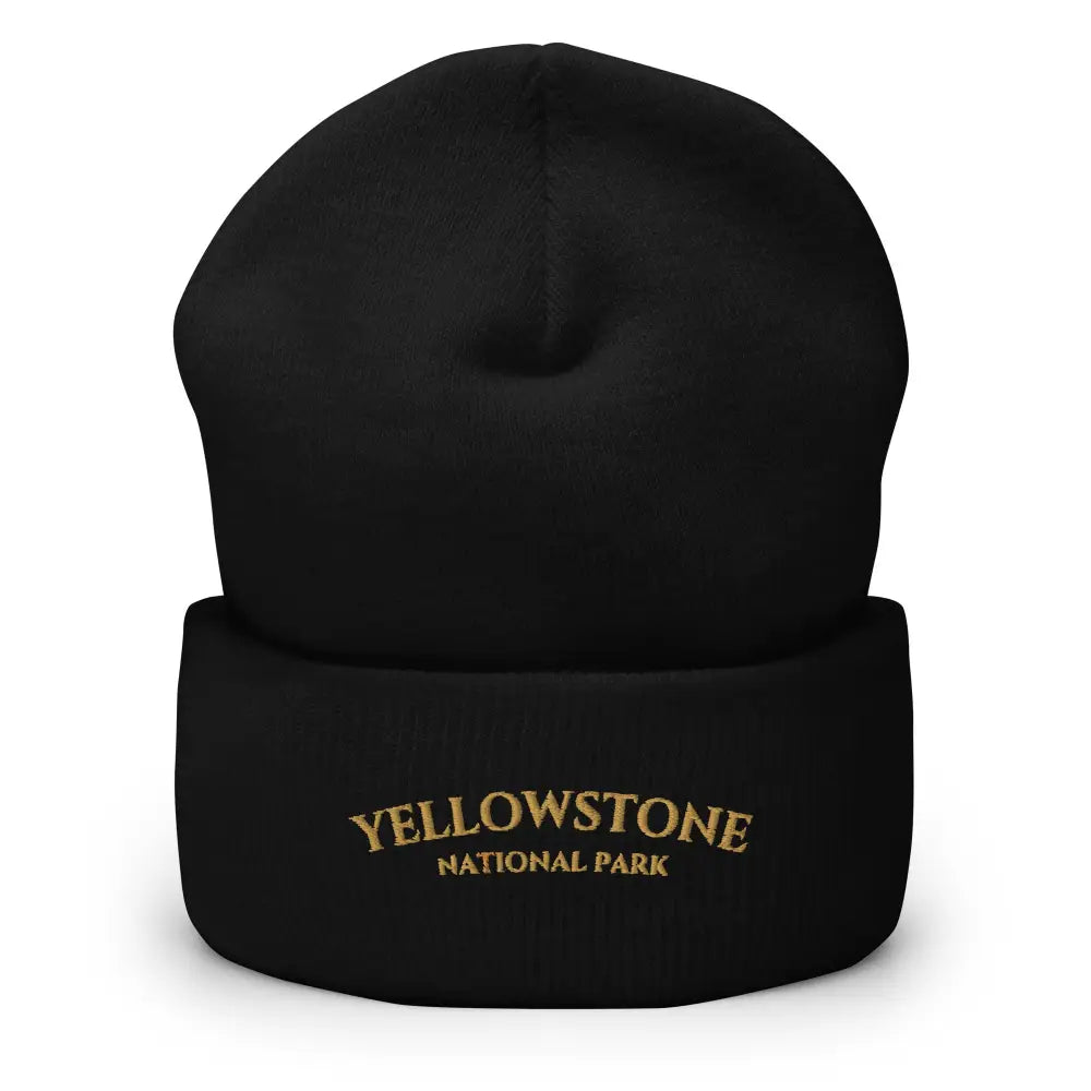 Black Trini Skies Yellowstone National Park embroidered beanie