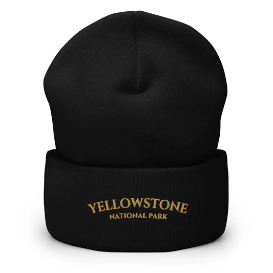 Black Trini Skies Yellowstone National Park embroidered beanie