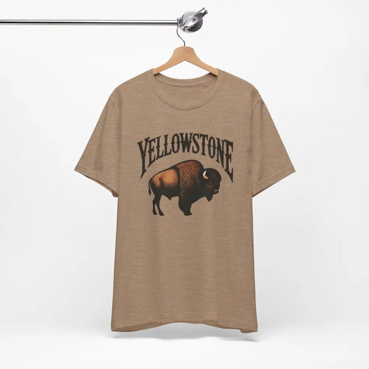 Yellowstone National Park-inspired bison graphic tee for nature lovers