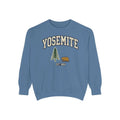 Blue Yosemite National Park sweatshirt with bear and pine graphic